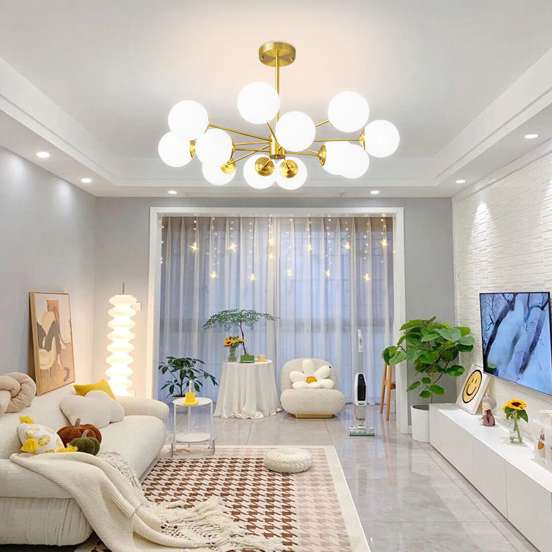 Light luxury simple crystal chandelier living room 6 01