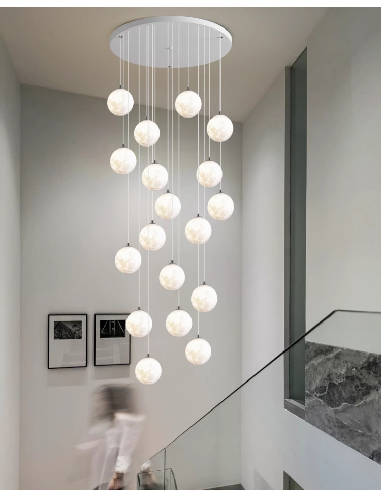 Staircase chandelier duplex floor chandelier 1