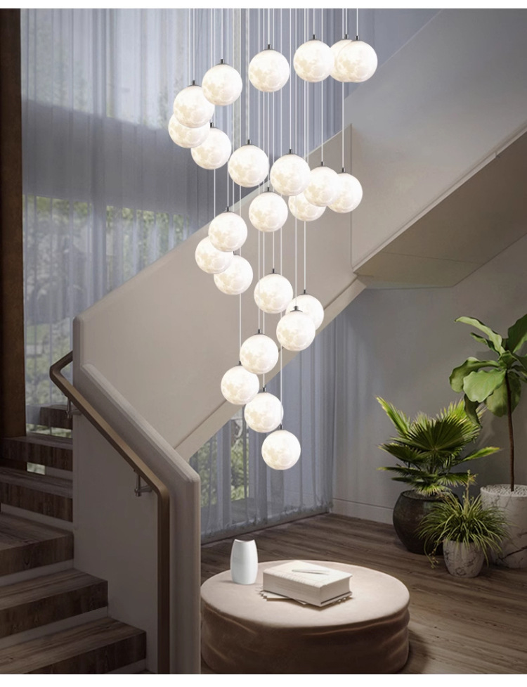 Staircase chandelier duplex floor chandelier 1