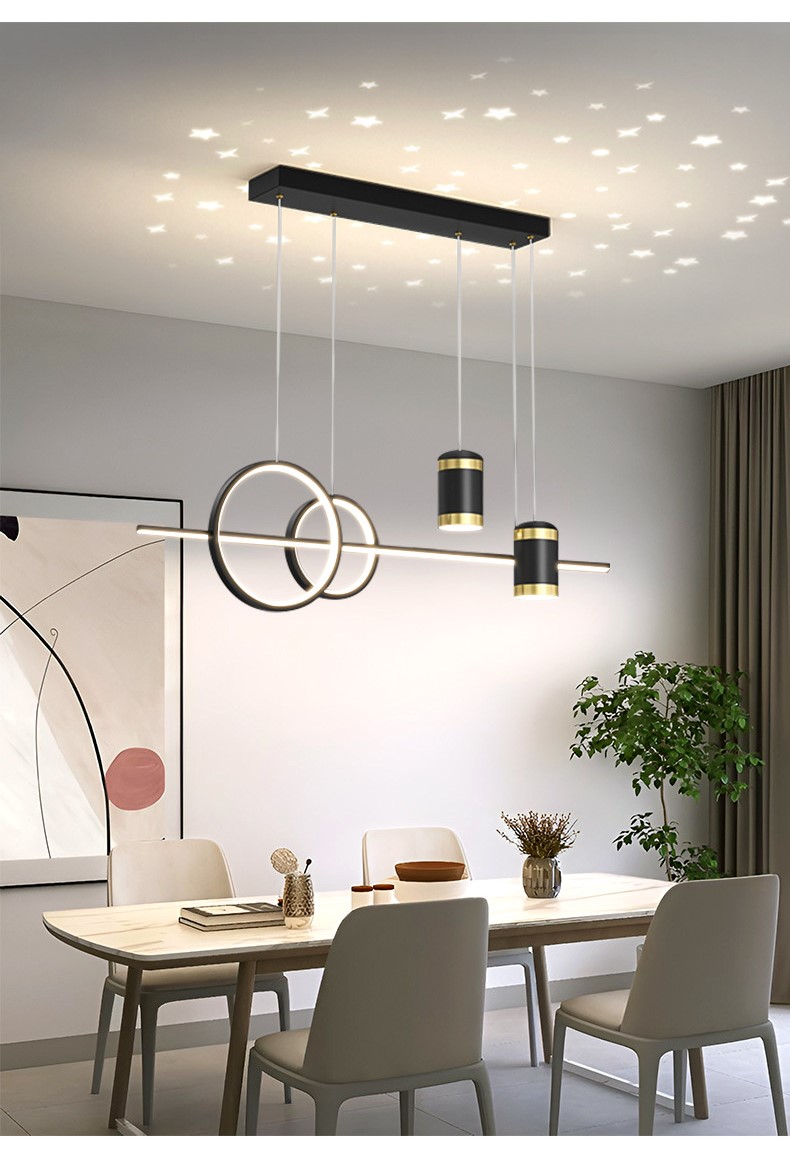 Starry sky projection long pendant lamp 11