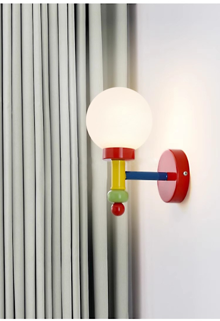 Colorful macaron bedroom children's room wall lamp 42