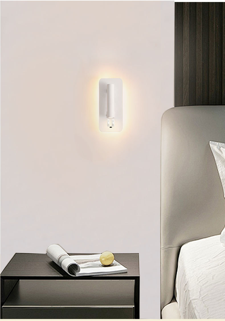 Magnetic charging wall lamp without wiring or drilling 36
