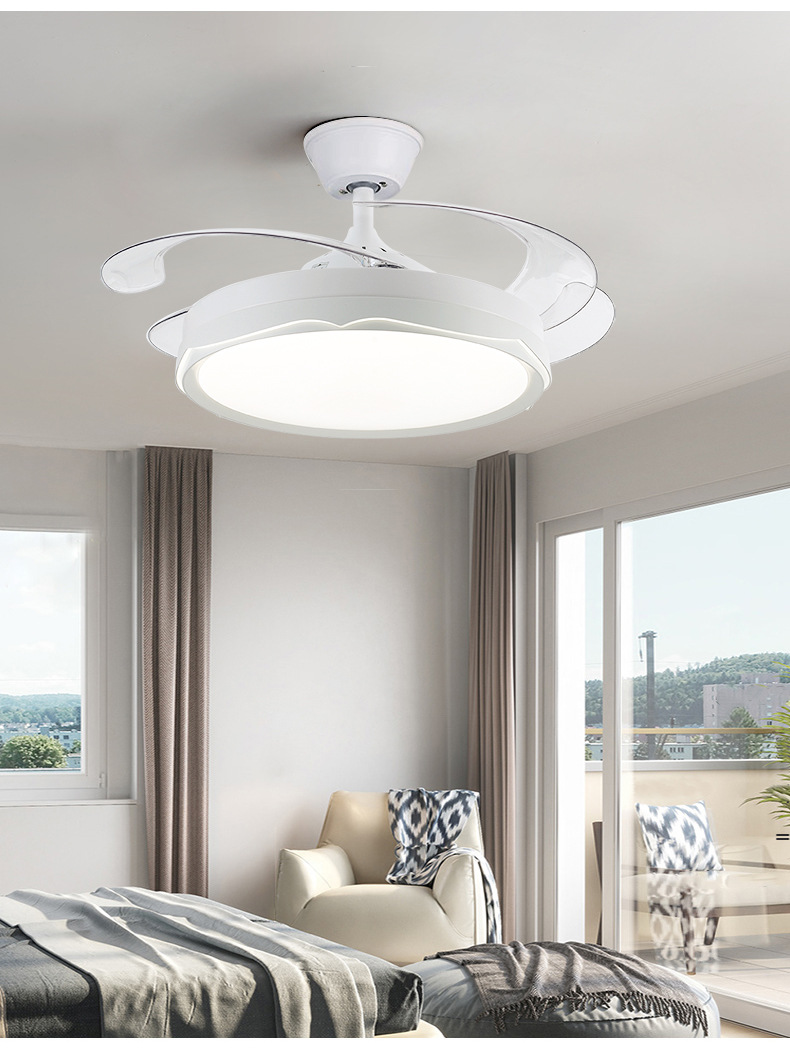 Simple living room invisible fan chandelier 51